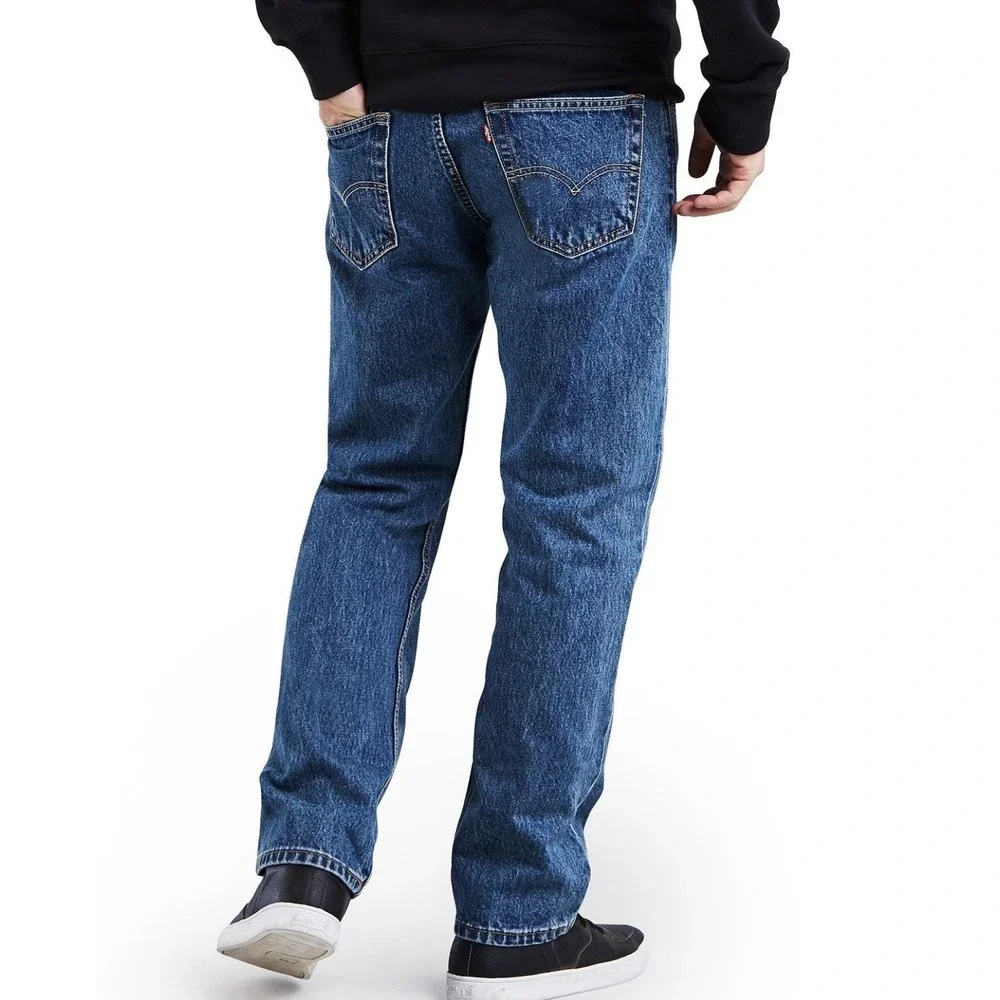 Levis 505 Regular Fit Straight Leg Jeans Mens 31x30 Medium Wash Blue Denim